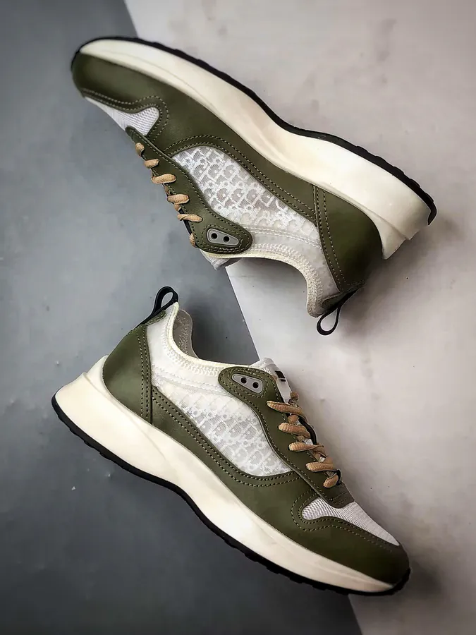 Dior B25 Oblique Runner Sneaker White and Mint