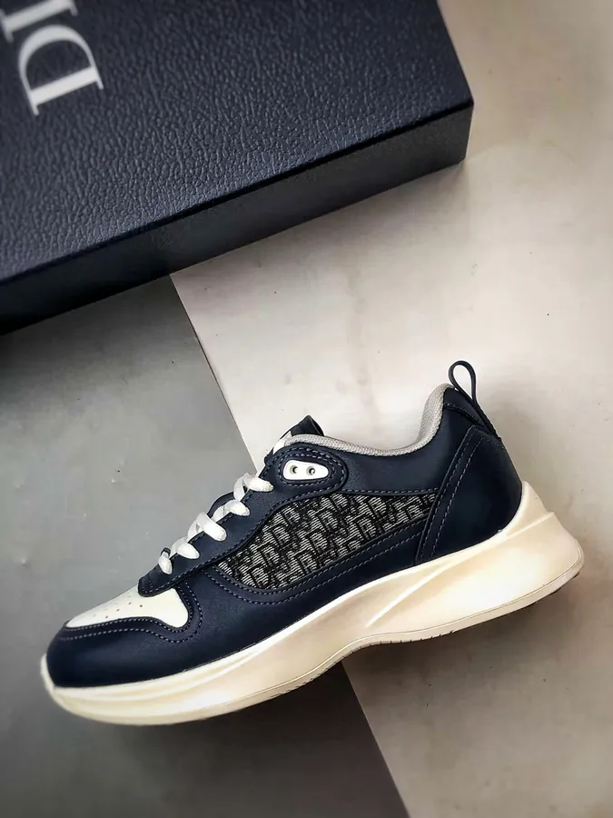 Dior B25 Oblique Runner Sneaker Blue and White