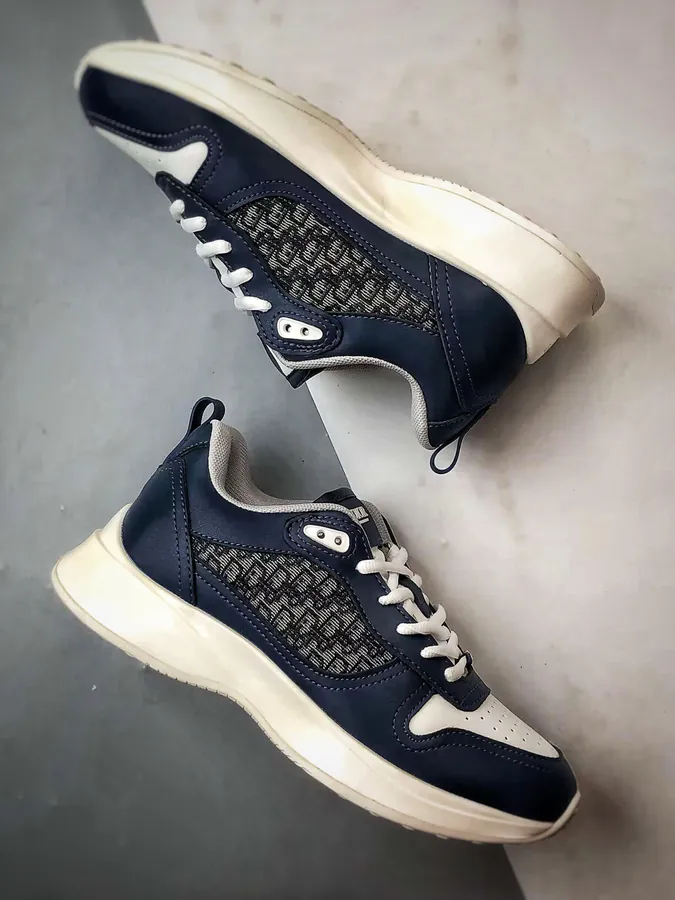Dior B25 Oblique Runner Sneaker Blue and White