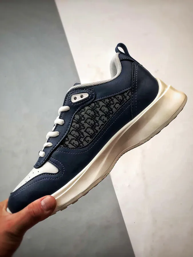 Dior B25 Oblique Runner Sneaker Blue and White