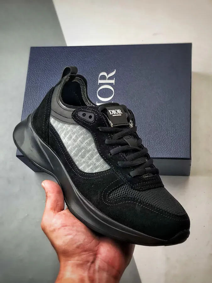 Dior B25 Oblique Runner Sneaker Black
