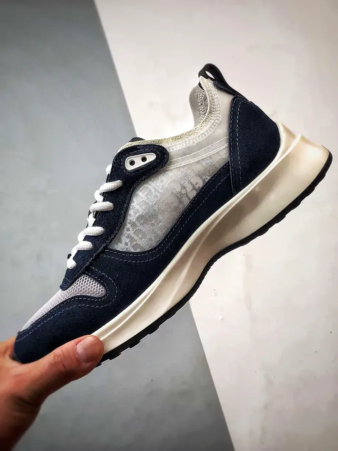 Dior B25 Oblique Runner Sneaker White Blue