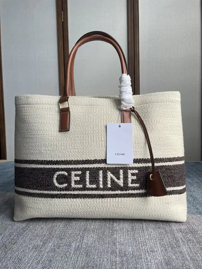 CABAS Fabric Brown Bucket Bag
