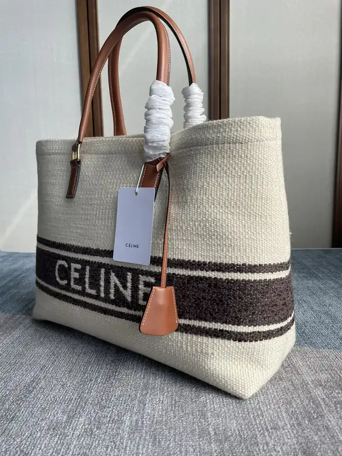CABAS Fabric Brown Bucket Bag