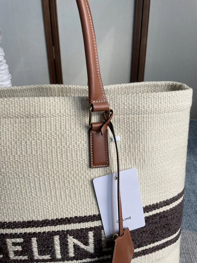 CABAS Fabric Brown Bucket Bag