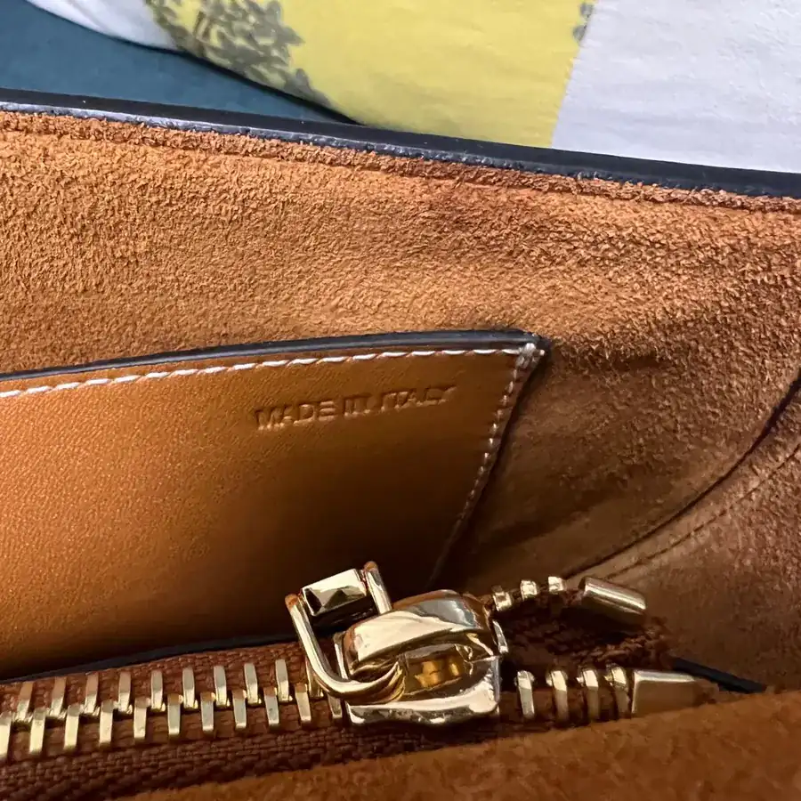 GARAVANI OHVAL Small Calfskin Handbag with Rotating V Logo Signature Clasp