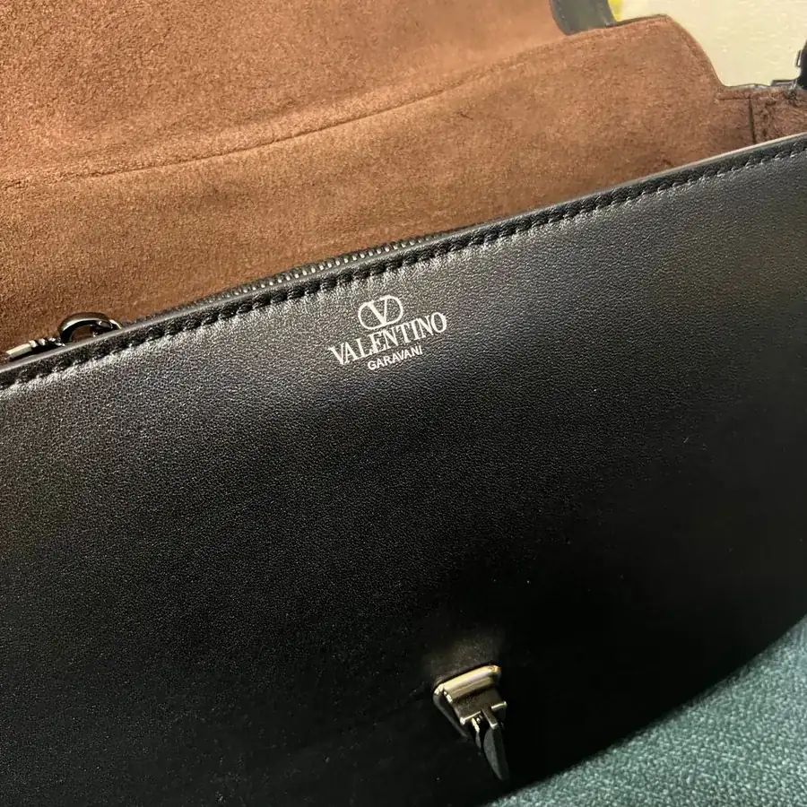 GARAVANI OHVAL Small Calfskin Handbag with Rotating VLOGO Signature Clasp