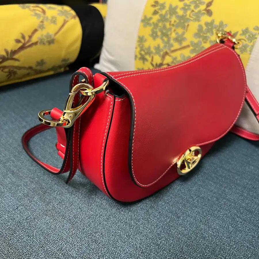 GARAVANI OHVAL Small Calfskin Handbag with Rotating VLOGO Signature Clasp