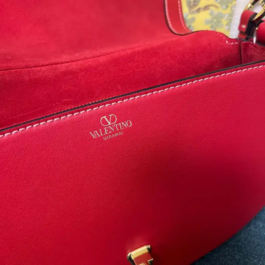 GARAVANI OHVAL Small Calfskin Handbag with Rotating VLOGO Signature Clasp