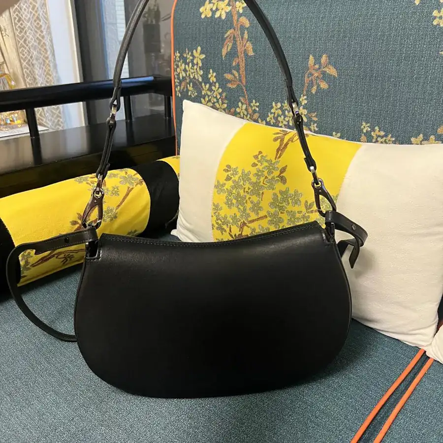 GARAVANI OHVAL Large Calfskin Handbag with Rotating VLOGO Signature Clasp