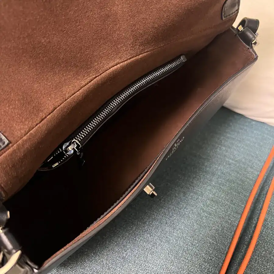 GARAVANI OHVAL Large Calfskin Handbag with Rotating VLOGO Signature Clasp