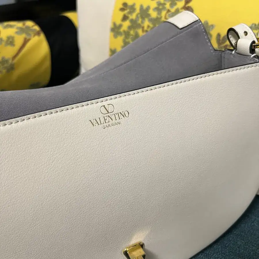 GARAVANI OHVAL Large Calfskin Handbag with Rotating VLOGO Signature Closure