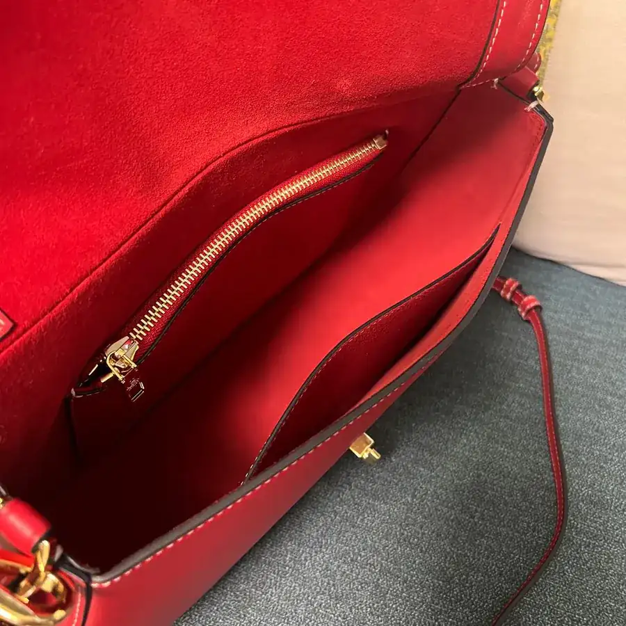 GARAVANI OHVAL Large Calfskin Handbag with Rotating VLOGO Signature Clasp
