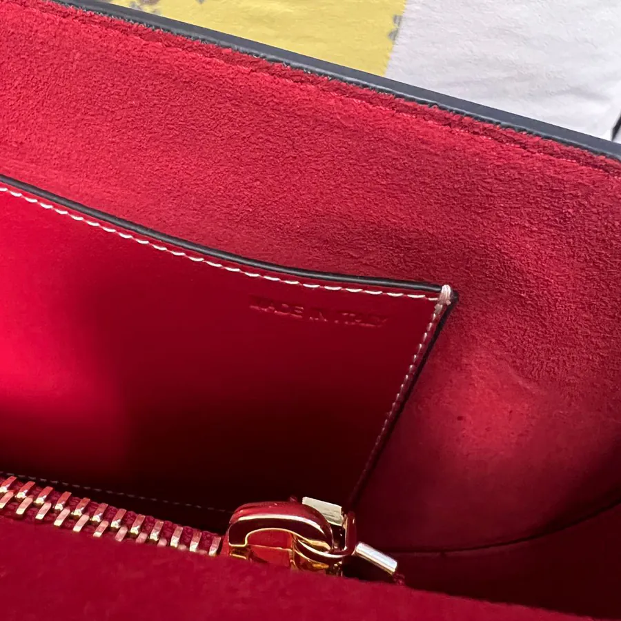 GARAVANI OHVAL Large Calfskin Handbag with Rotating VLOGO Signature Clasp
