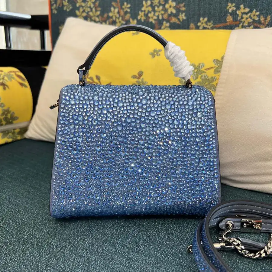 VSLING Mini Alligator Skin Handbag with Adjustable Strap