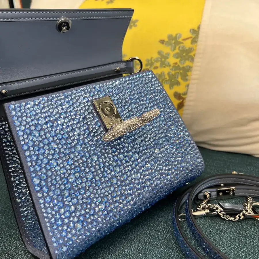 VSLING Mini Alligator Skin Handbag with Adjustable Strap