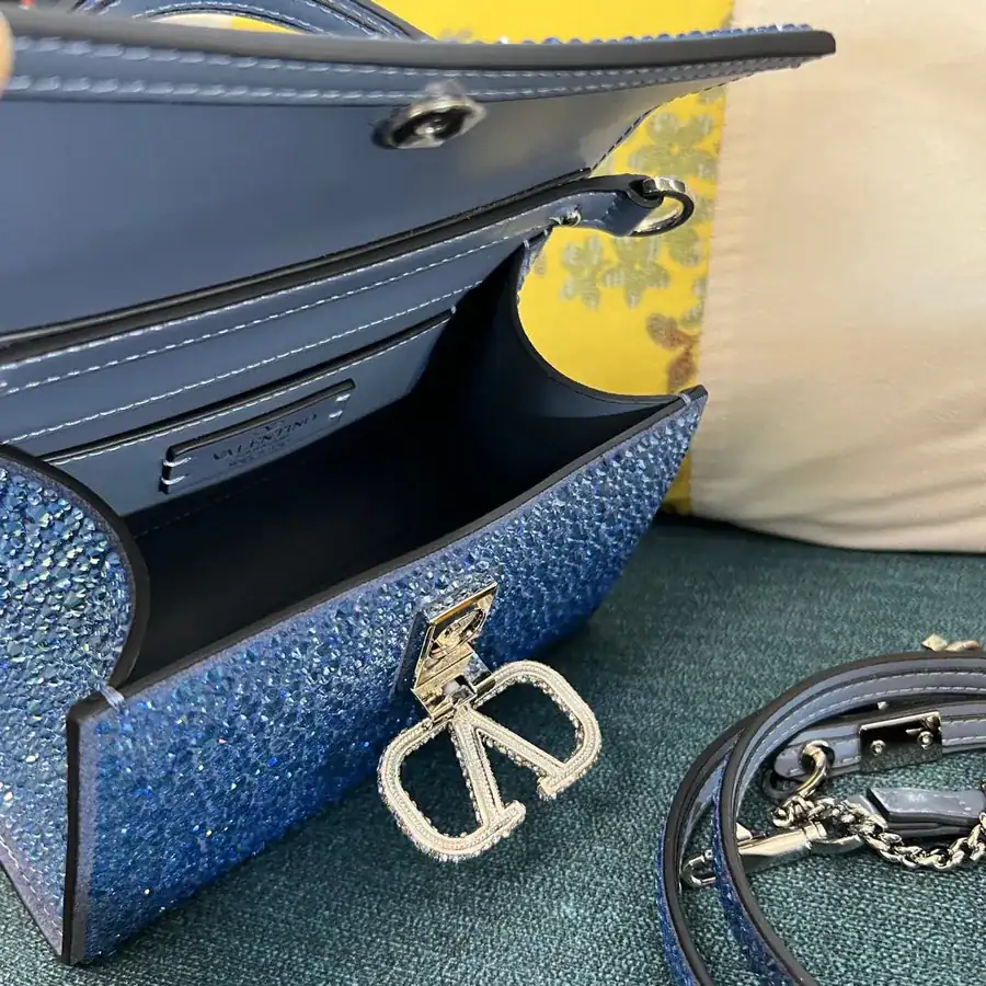 VSLING Mini Alligator Skin Handbag with Adjustable Strap