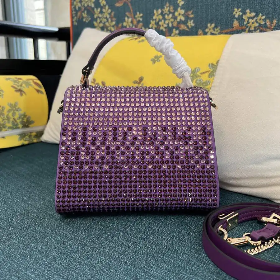 VSLING Mini Alligator Embossed Calfskin Tote with Adjustable Strap