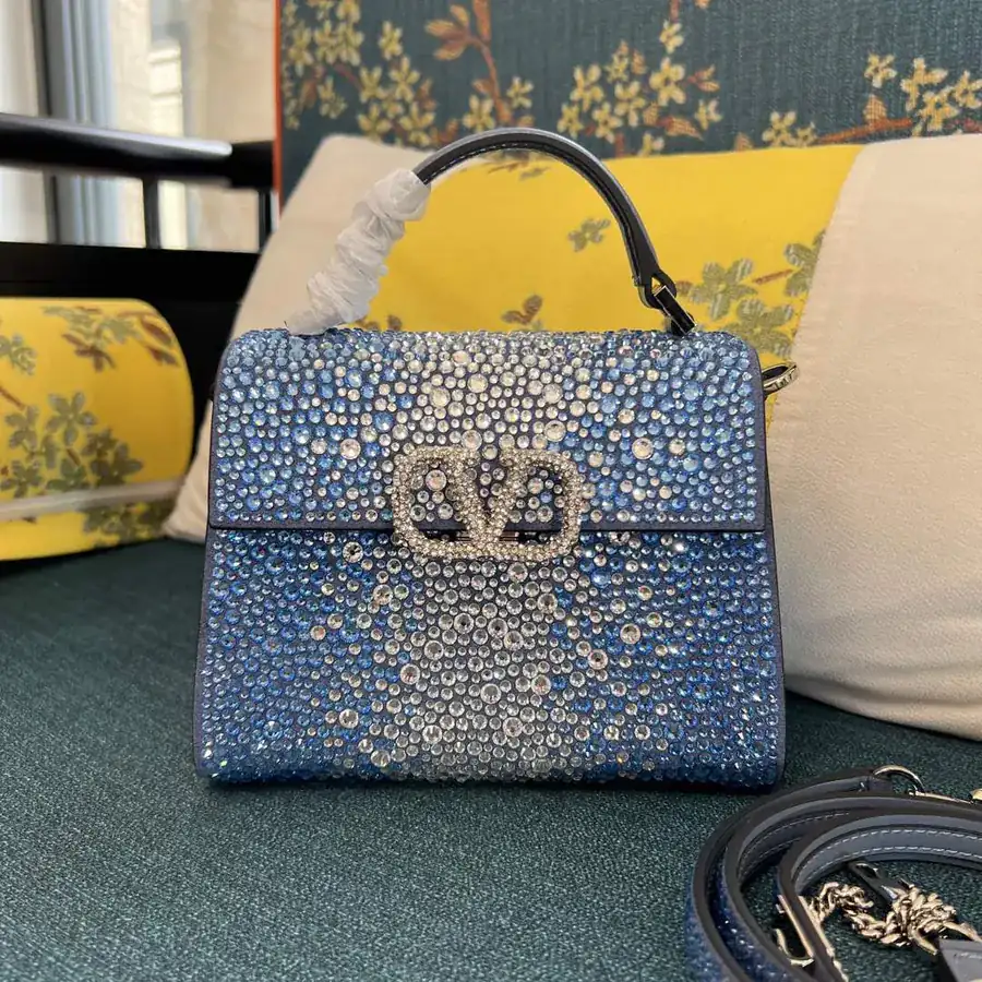 VSLING Mini Alligator Embossed Calfskin Handbag with Adjustable Strap