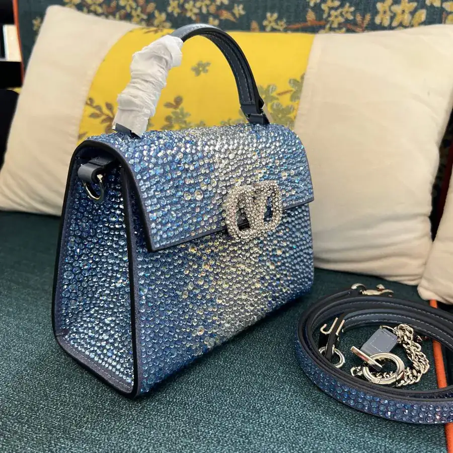 VSLING Mini Alligator Embossed Calfskin Handbag with Adjustable Strap