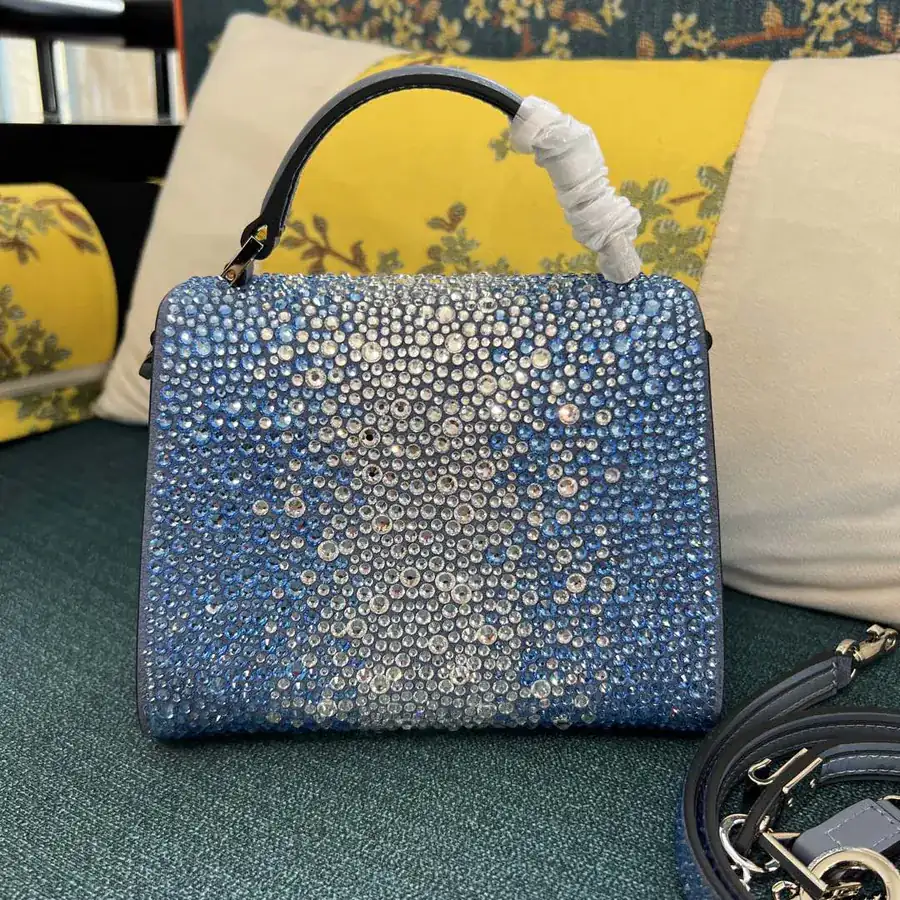 VSLING Mini Alligator Embossed Calfskin Handbag with Adjustable Strap