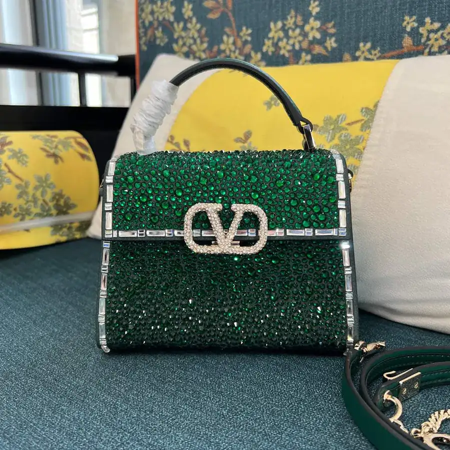 VSLING Mini Alligator Skin Handbag with Adjustable Strap
