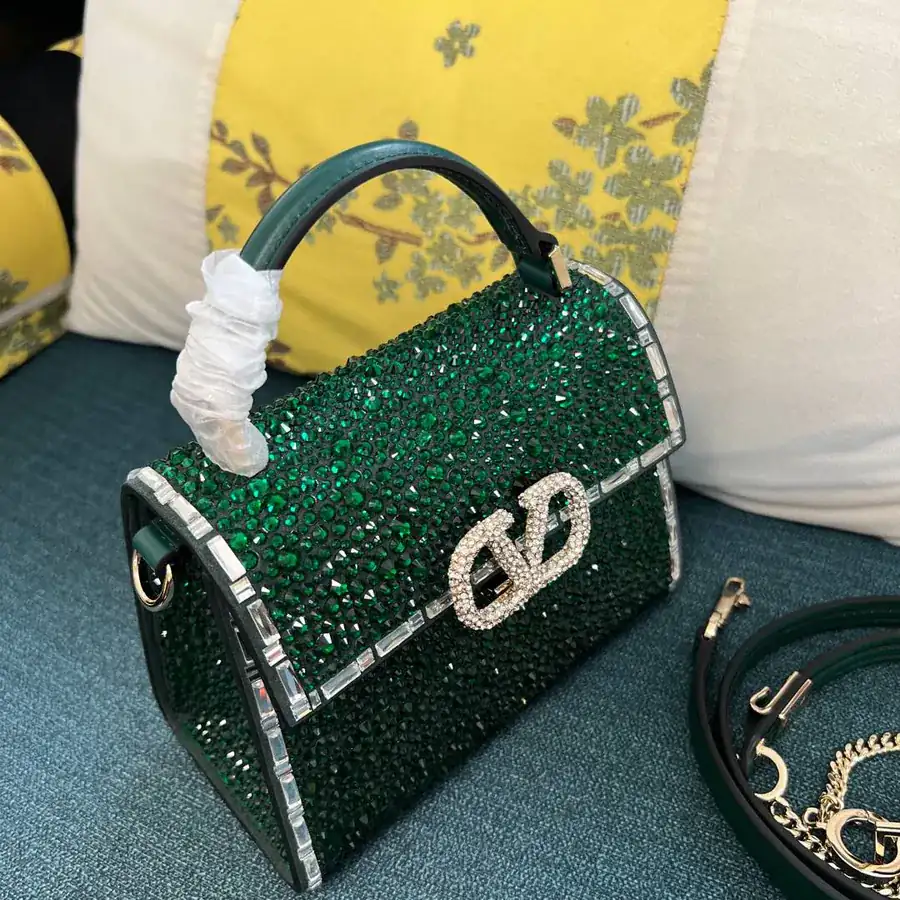 VSLING Mini Alligator Skin Handbag with Adjustable Strap