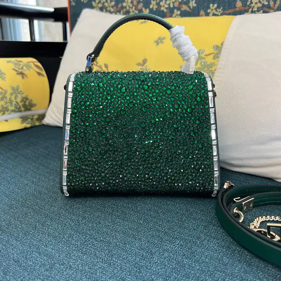 VSLING Mini Alligator Skin Handbag with Adjustable Strap