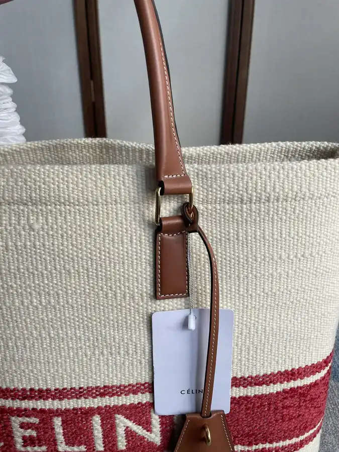 CABAS Fabric Red Bucket Bag