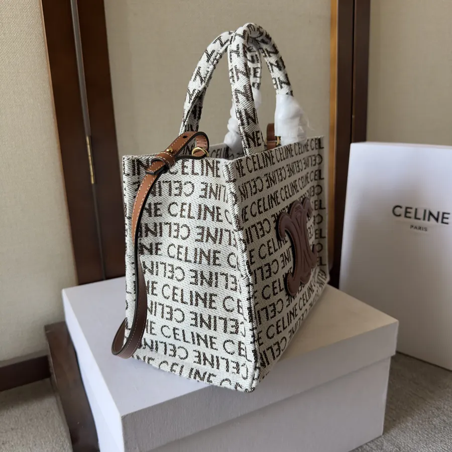 CE New Fabric Tote Tech Style Logo Print, Sophisticated and Chic