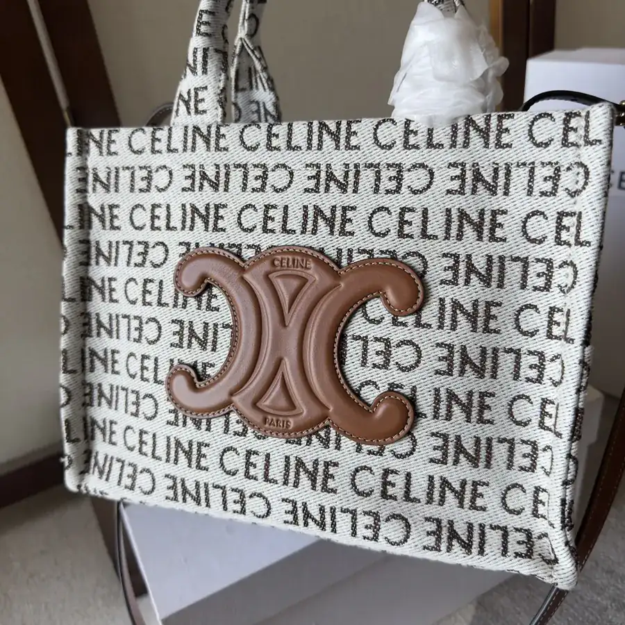 CE New Fabric Tote Tech Style Logo Print, Sophisticated and Chic