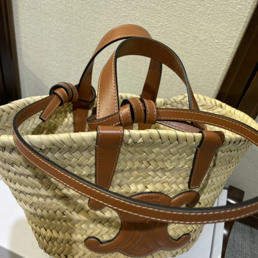 TEEN TRIOMPHE CLASSIC Straw Basket Bag