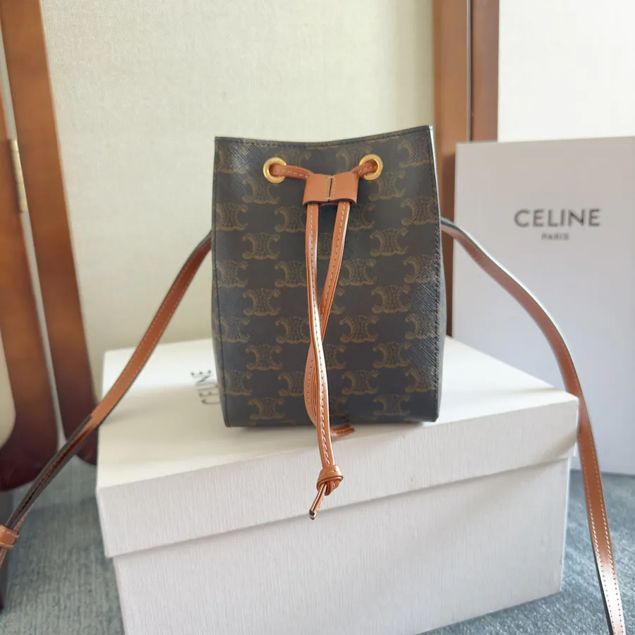 CE New 24 Burnt Bag Mini Size, Classic Monogram, Leather Trim
