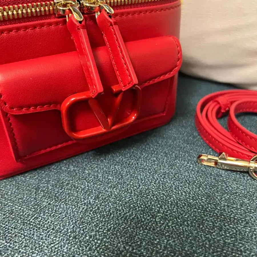 GARAVANI Mini LOCÒ Calfskin Box Bag with VLOGO SIGNATURE Detail