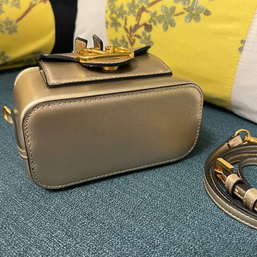 GARAVANI Mini LOCÒ Calfskin Box Bag with VLOGO SIGNATURE Details