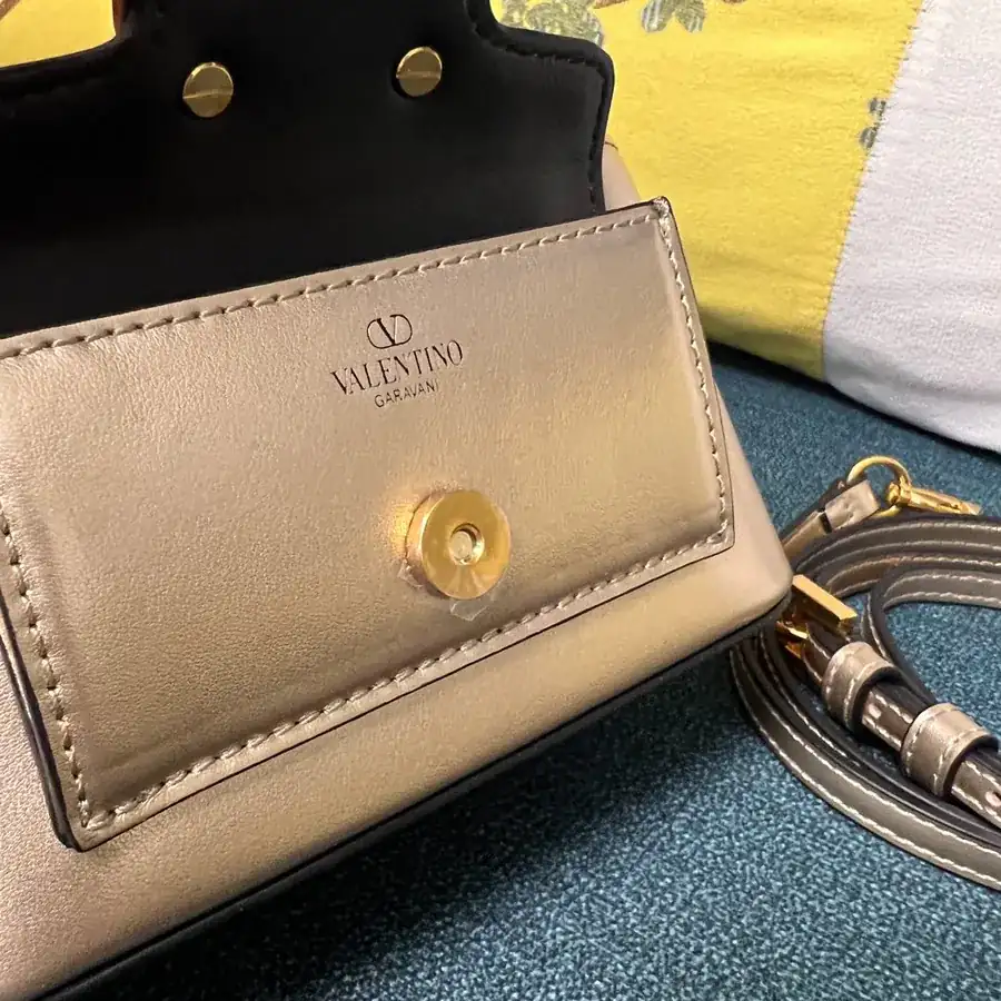 GARAVANI Mini LOCÒ Calfskin Box Bag with VLOGO SIGNATURE Details