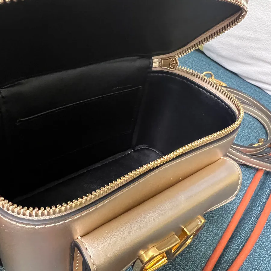 GARAVANI Mini LOCÒ Calfskin Box Bag with VLOGO SIGNATURE Details