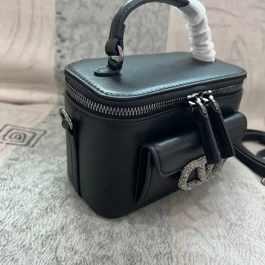 GARAVANI Mini LOCÒ Calfskin Box Bag with V Logo Signature Details