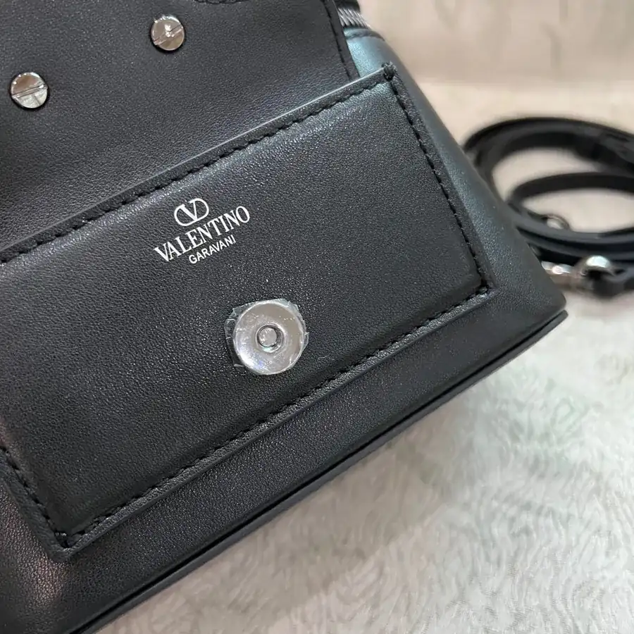 GARAVANI Mini LOCÒ Calfskin Box Bag with V Logo Signature Details