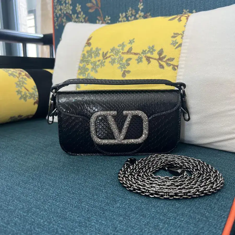 V Garavani MiniLOC Handbag in Snake Print