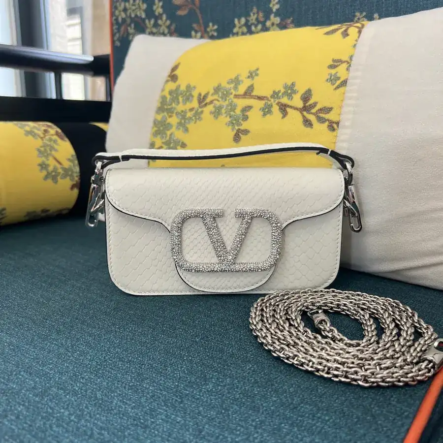 V Garavani MiniLOC Small Handbag with Snake Pattern