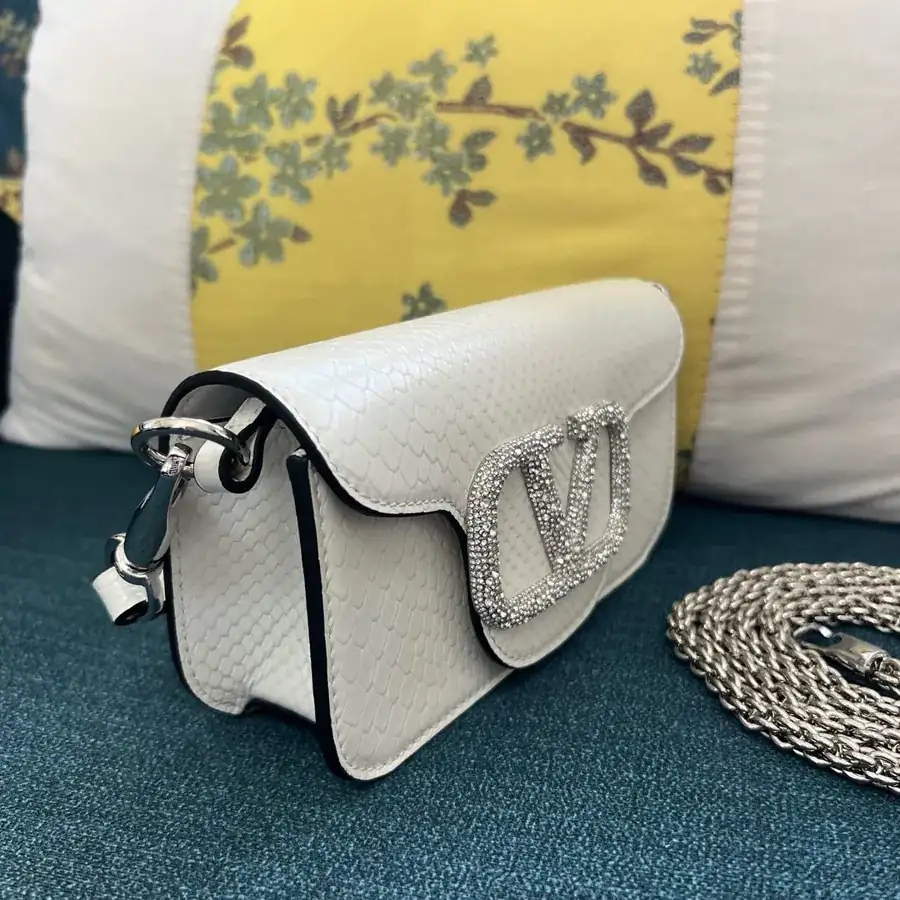 V Garavani MiniLOC Small Handbag with Snake Pattern