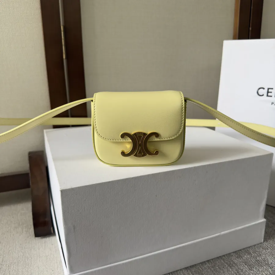 Celine 2022 Mini Earphone Bag with All Steel Hardware