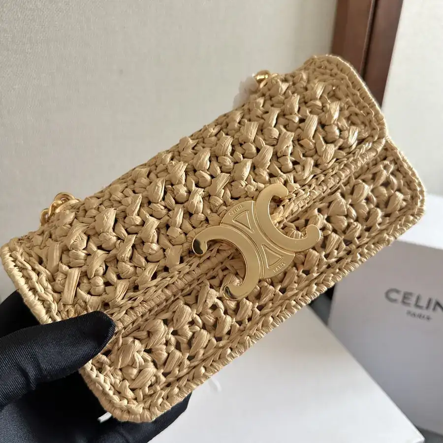 Celine Triomphe Summer Limited Bucket Bag with Chain Strap