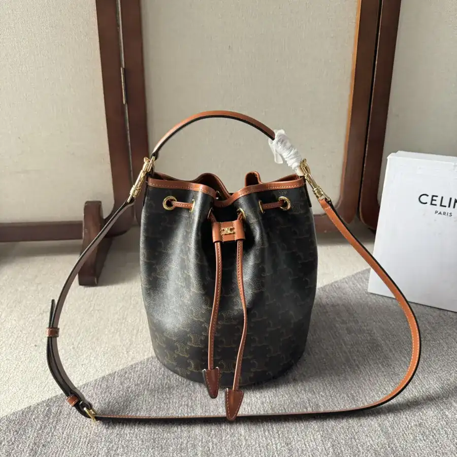 Celine New Clara Print Bucket Bag