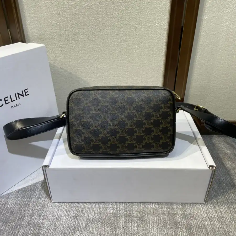 CL Signature Print Postman Bag, Classic Print & Leather, Adjustable Shoulder Strap