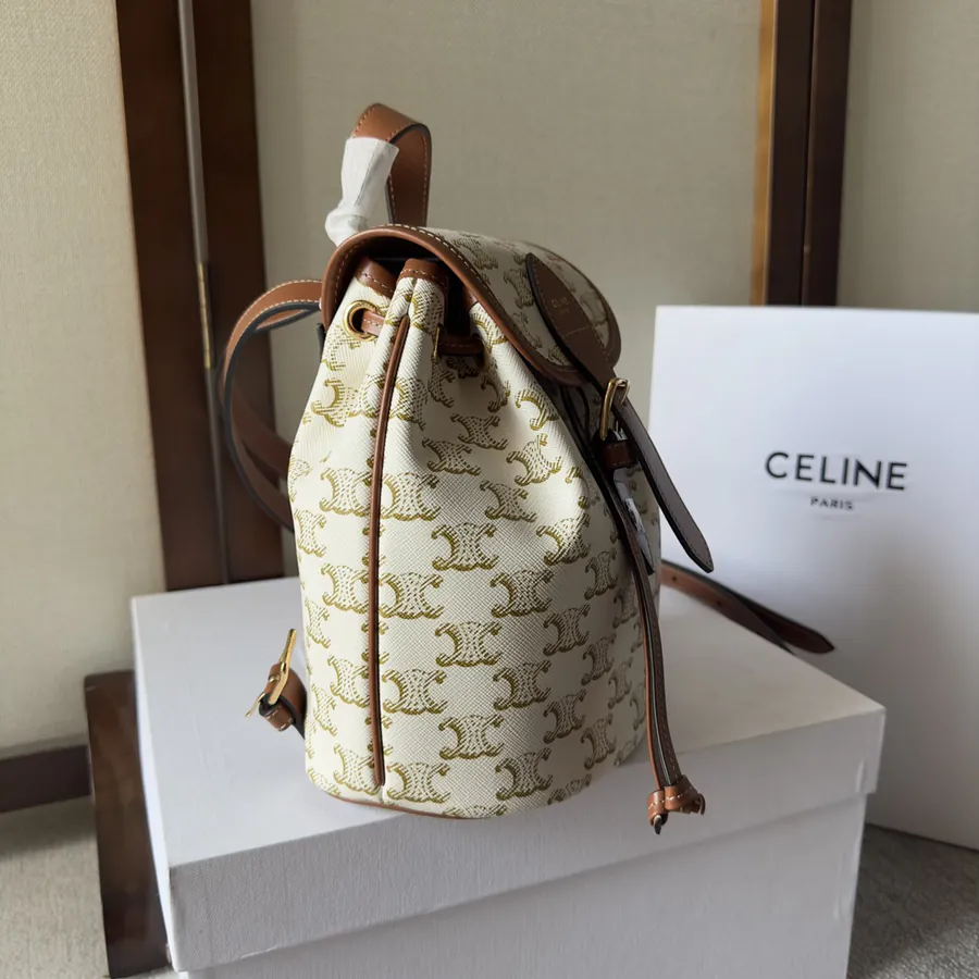 CELIN 2022 Spring Summer New Collection | Mini Backpack with Triomphe Canvas
