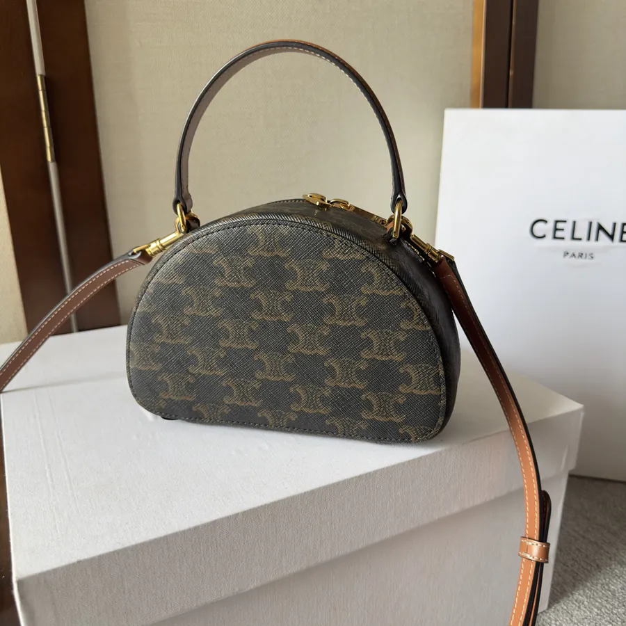 CELIN E23s Mini Half Moon Bag with Logo Print