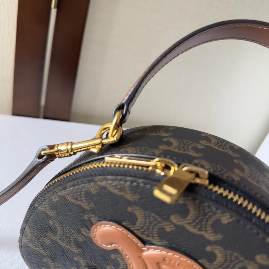 CELIN E23s Mini Half Moon Bag with Logo Print