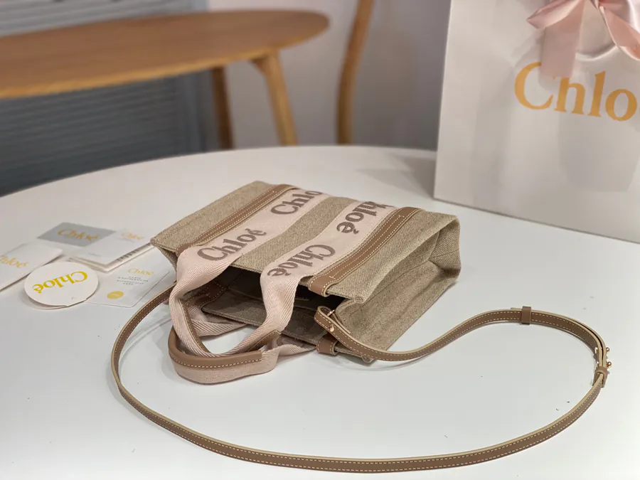 Chloe Woody Family Tote Rosy Pink